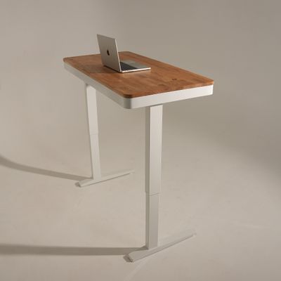 Умный стол 120×60 белый | массив дуба