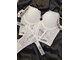 Кружевной комплект Виктория Сикрет со стразами белый корсет