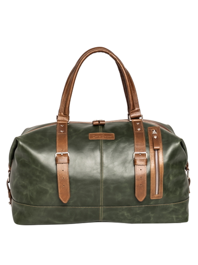 Кожаная дорожная сумка Campora Premium dark green (арт. 
4019-11)