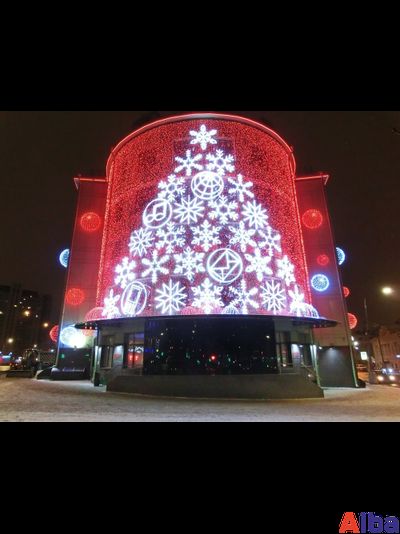 Световое панно Снежинка - 6 2,5 м