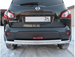 Защита заднего бампера (радиус) d60/42 для Nissan Qashqai (2008-2013)