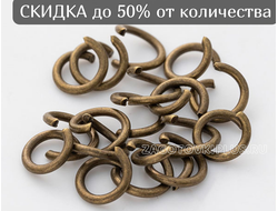 Соединительные колечки толстые, Соединительные колечки бронзовые, Соединительные колечки золотые