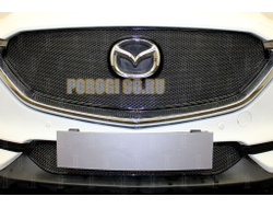 Защита радиатора Mazda CX-5 2017- black верх PREMIUM