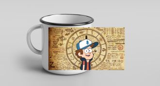 Кружка металлическая эмалированная Диппер, Dipper №49