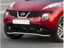 Защита переднего бампера d57 волна на Nissan Juke (2011-2014) ( Ниссан Жук)