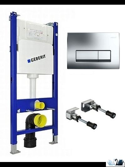 Инсталляция Geberit Duofix Plattenbau 458.125.21.1 для унитаза, в сборе с Delta51 хром