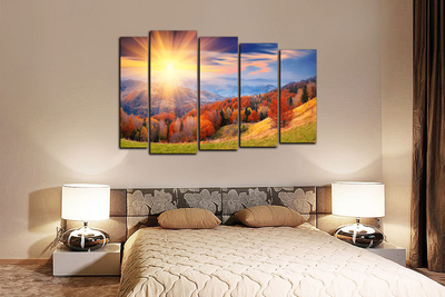 Модульная картина "Просторы лесов"