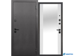 Дверь входная металлическая Гарда 7 см Антик серебро Зеркало купить в Челябинске | КВИРТЕК