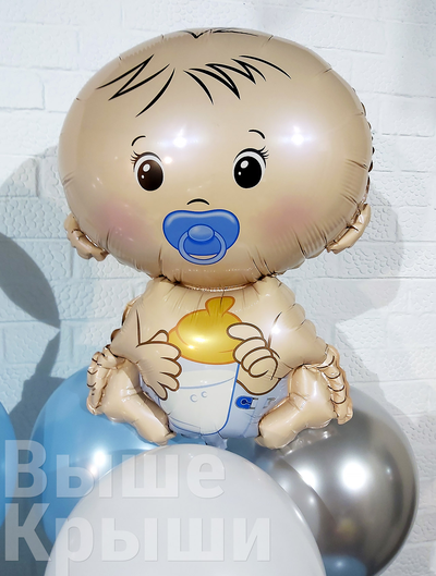 Воздушный шар малыш надутый гелием живое фото