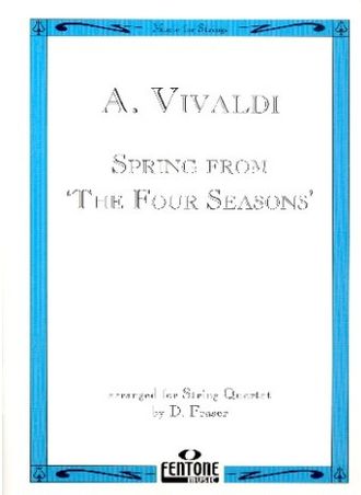 Vivaldi, Antonio Spring fom The Four Seasons for string quartet score and parts