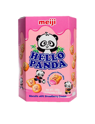 Печенье Meiji Hello Panda с клубничной начинкой 20 гр (12 шт)*12