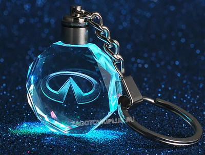 Брелок кристалл с подсветкой с логотипом INFINITI