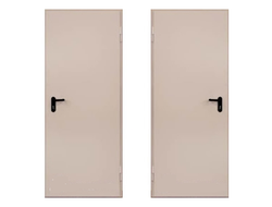 Стальная противопожарная дверь, отделка окрас НЦ-132 + Окрас НЦ-132 Модель ДК202