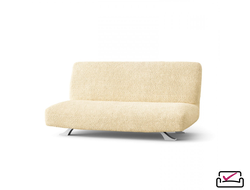 Чехол на 3хм диван без подлокотников, диван-книжку, диван Клик-кляк Микрофибра Ваниль.. РОССИЯ