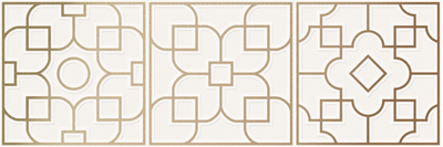 Декор, Villeroy&Boch Allegro 40х120см, белый-золото