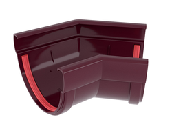 Угол желоба 135 град. Дизайн 135 ПВХ Grand Line бордо