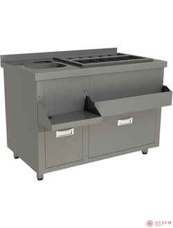 Барная станция Restoinox БСЗ1-12/6-02 с ящиками