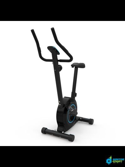 Велотренажер DFC B504BB магнитный (черный корпус, голубая полоса)