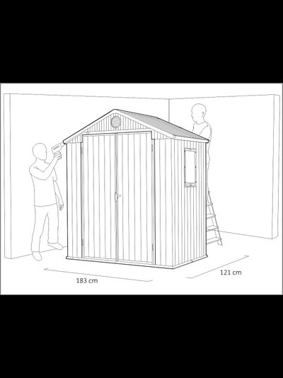 Сарай &quot;Дарвин 6х4&quot; (размеры 183 х 121 см), коричневый