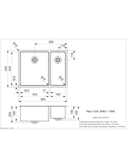Мойка Reginox New York L 34x40+18x40 Comfort matt