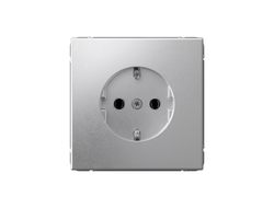 Systeme Electric ArtGallery Алюминий Розетка с заземлением, 16А, механизм GAL000343