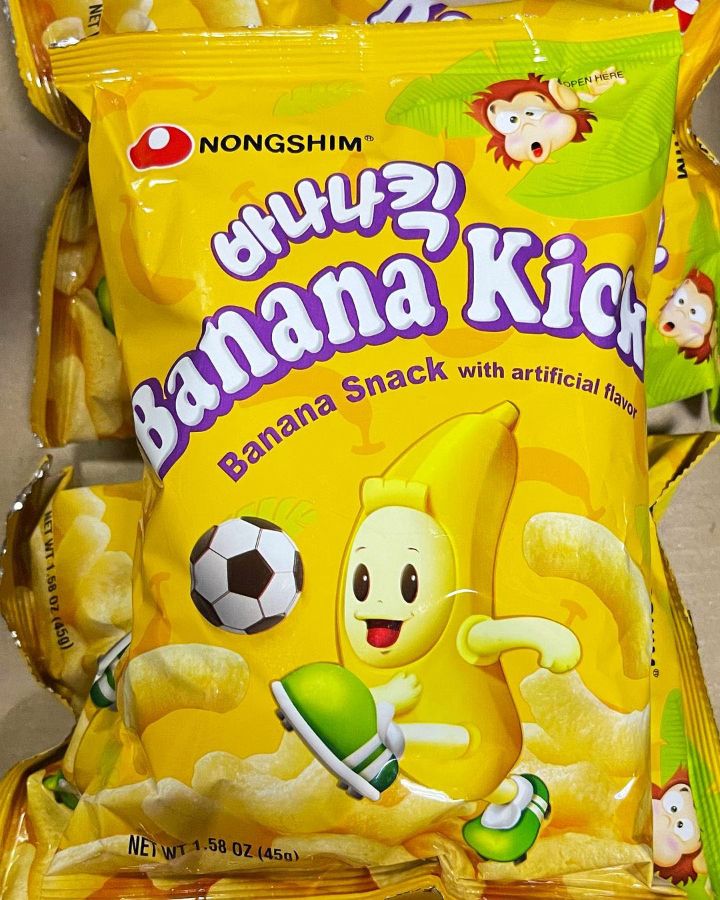 ЧИПСЫ Banana Kick Nongshim с банановым вкусом (Корея)