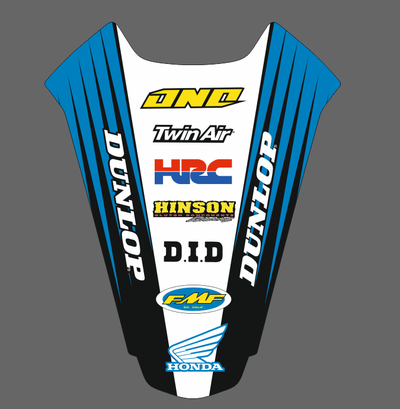 Наклейки на Honda XR 250 1999 2000 2001 2002 2003 2004 2005 2006 2007 #1251 синий