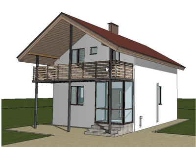 Двухэтажный дом с тремя спальнями 81м² (S54)