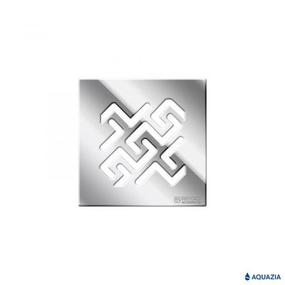 Трап водосток ZENTRUM Antik 150х150 Боковой выпуск (Хром)