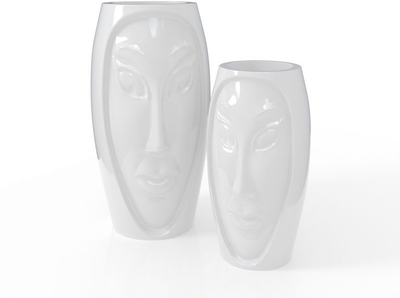 Большое кашпо в виде лица