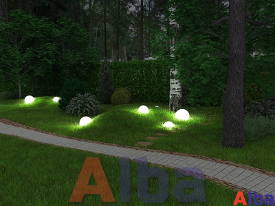 Шар 400мм Опал Светильник садово-парковый