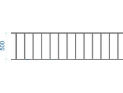 Ограждение газонное из профильной трубы купить
