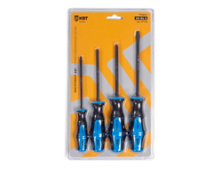 Набор отверток из стали S2 НО-04-S серия МАСТЕР для проведения слесарно-монтажных работ, стержни из высокопрочной стали