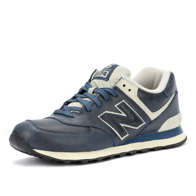 New Balance 574 Leather White Blue