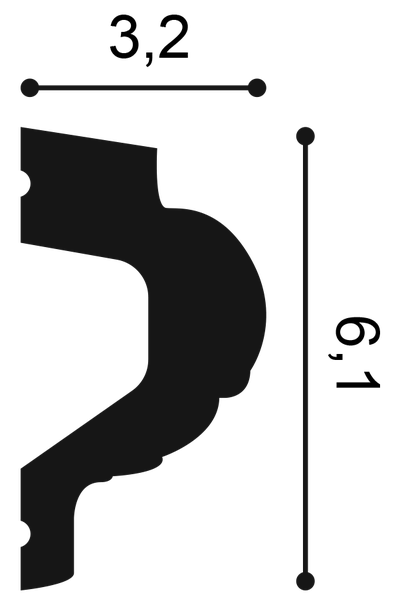 Orac Decor P3020 Orac Luxxus молдинг c рисунком из полиуретана, 2 м.