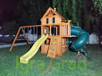 Детская площадка IgraGrad Шато 2 с трубой (Домик) купить в Воронеже