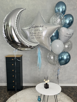 Шары на выписку Мы тебя очень ждали (для мальчика)