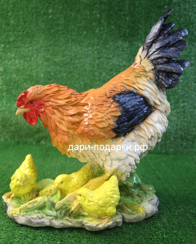 Курочка с цыплятами 41*37см  1,7кг  полистоун Россия  2697/012553*