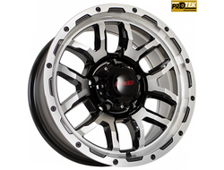 Комплект дисков R16 7,0J ET-5 5*139,7 Sakura Wheels D9553 Черный глянец с полировкой (№ 521)