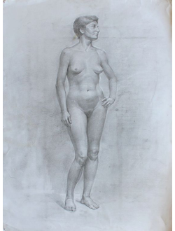 "Натурщица" бумага карандаш 2001 год