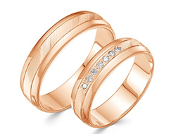 Парные обручальные кольца 7-0123 и 7-0120