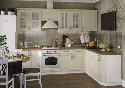 Лондон крем модульная кухня