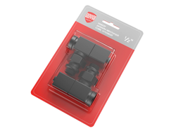 Набор дизайн-вентилей Royal Thermo CUBE, угловой (чёрный) 1/2"