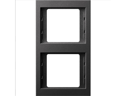 Рамка 2 поста вертикальная Berker серия K.1, матовый антрацит 13237006