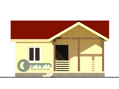 Б-12 ГАБАРИТНЫЕ РАЗМЕРЫ: (7Х7М) 1 ЭТАЖ, ОБЩАЯ ПЛОЩАДЬ: 40М²