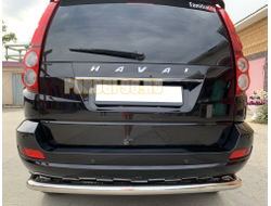 Защита заднего бампера угловая большая d60 для Haval H5 2020-2024