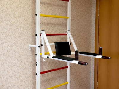 ШВЕДСКАЯ СТЕНКА С НЕСЪЕМНЫМ ТУРНИКОМ + БРУСЬЯ-ПРЕСС + КАНАТ, ДЕТСКИЕ КОЛЬЦА, ЛЕСТНИЦА + МАТ 1м*1м*0,1М