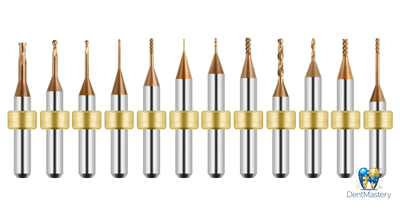 Фрезы XTCERA для обработки титана и кобальт-хрома (Ti/CoCr) — диаметры 1.5, 2.0, 3.0 мм | CAD/CAM инструменты для металлообработки
