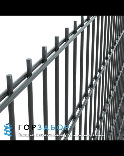 Распашные 2D ворота из сварных прутьев цинк+полимер