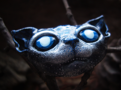 "Дух лунного света, кот Фебы", необычная брошь в стиле фэнтези